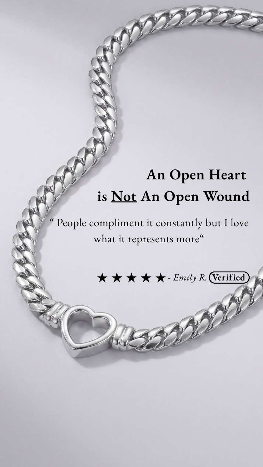 Open Heart customer review creative